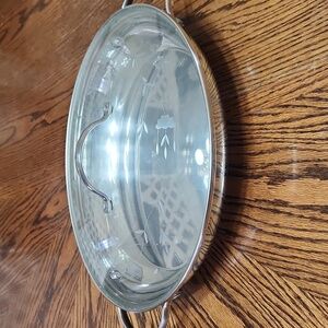 Princess House Oval 2.5 Qt. Stainless Steel Pan With Glass Lid